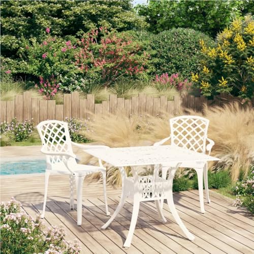 KLYEON 3-TLG. Bistro-Set Aluminiumguss Weiß Gartenmöbel, Gartenmöbel-Sets KLYEON 3-TLG. Bistro-Set Aluminiumguss Weiß Gartenmöbel, Gartenmöbel-Sets von KLYEON