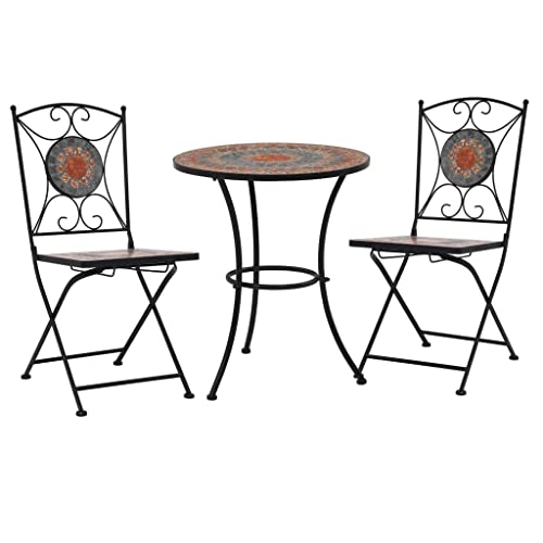 KLYEON 3-TLG. Bistro-Set Mosaik Keramik Orange/Grau Gartenmöbel, Gartenmöbel-Sets KLYEON 3-TLG. Bistro-Set Mosaik Keramik Orange/Grau Gartenmöbel, Gartenmöbel-Sets von KLYEON