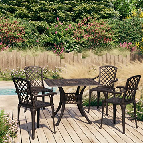 KLYEON 5-TLG. Bistro-Set Aluminiumguss Bronzen Gartenmöbel, Gartenmöbel-Sets KLYEON 5-TLG. Bistro-Set Aluminiumguss Bronzen Gartenmöbel, Gartenmöbel-Sets von KLYEON