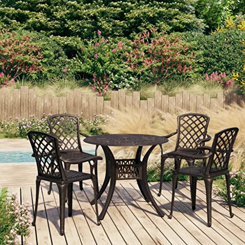 KLYEON 5-TLG. Bistro-Set Aluminiumguss Bronzen Gartenmöbel, Gartenmöbel-Sets KLYEON 5-TLG. Bistro-Set Aluminiumguss Bronzen Gartenmöbel, Gartenmöbel-Sets von KLYEON