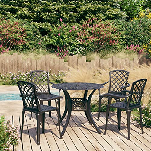KLYEON 5-TLG. Bistro-Set Aluminiumguss Schwarz Gartenmöbel, Gartenmöbel-Sets KLYEON 5-TLG. Bistro-Set Aluminiumguss Schwarz Gartenmöbel, Gartenmöbel-Sets von KLYEON