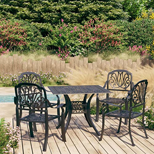 KLYEON 5-TLG. Bistro-Set Aluminiumguss Schwarz Gartenmöbel, Gartenmöbel-Sets KLYEON 5-TLG. Bistro-Set Aluminiumguss Schwarz Gartenmöbel, Gartenmöbel-Sets von KLYEON