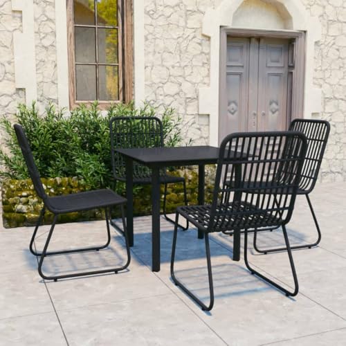 KLYEON 5-TLG. Garten-Essgruppe Poly Rattan und Glas Gartenmöbel, Gartenmöbel-Sets KLYEON 5-TLG. Garten-Essgruppe Poly Rattan und Glas Gartenmöbel, Gartenmöbel-Sets von KLYEON