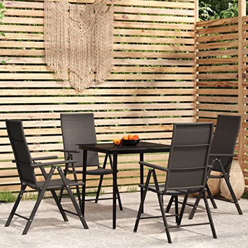 KLYEON 5-TLG. Garten-Essgruppe Schwarz Gartenmöbel, Gartenmöbel-Sets KLYEON 5-TLG. Garten-Essgruppe Schwarz Gartenmöbel, Gartenmöbel-Sets von KLYEON