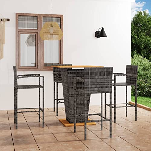 KLYEON 5-TLG. Gartenbar-Set Grau, Gartenmöbel KLYEON 5-TLG. Gartenbar-Set Grau, Gartenmöbel von KLYEON