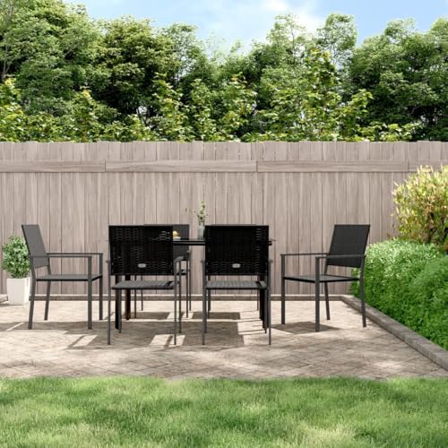 KLYEON 7-TLG. Garten-Essgruppe Poly Rattan und Stahl Gartenmöbel, Gartenmöbel-Sets von KLYEON