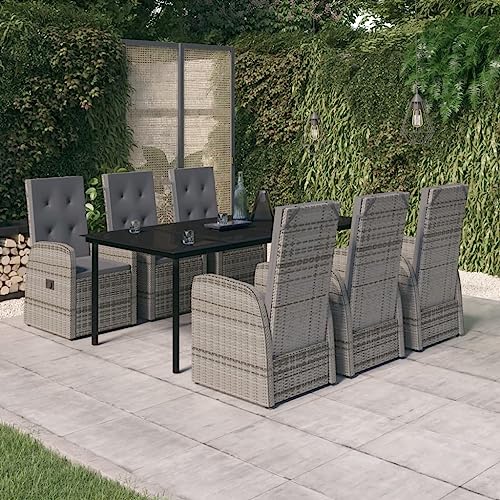 KLYEON 7-TLG. Garten-Essgruppe mit Auflagen Grau Gartenmöbel, Gartenmöbel-Sets KLYEON 7-TLG. Garten-Essgruppe mit Auflagen Grau Gartenmöbel, Gartenmöbel-Sets von KLYEON