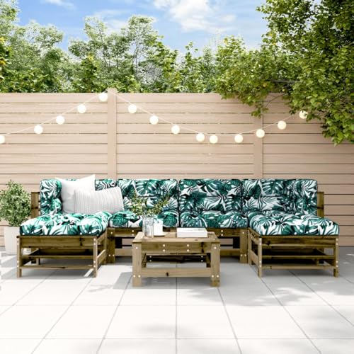 KLYEON 7-TLG. Garten-Lounge-Set Kiefernholz Imprägniert Gartenmöbel, Gartenmöbel-Sets von KLYEON