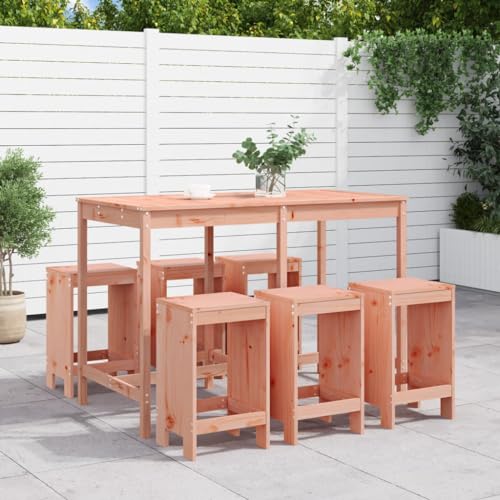 KLYEON 7-TLG. Gartenbar-Set Massivholz Douglasie Gartenmöbel, Gartenmöbel-Sets von KLYEON