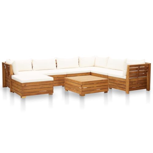KLYEON 8-TLG. Garten-Sofagarnitur mit Auflagen Akazienholz Cremeweiß Gartenmöbel, Gartenmöbel-Sets KLYEON 8-TLG. Garten-Sofagarnitur mit Auflagen Akazienholz Cremeweiß Gartenmöbel, Gartenmöbel-Sets von KLYEON