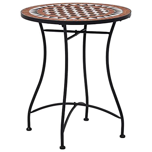 KLYEON Bistrotisch Mosaik Keramik Braun 60 cm Gartenmöbel Tische von KLYEON