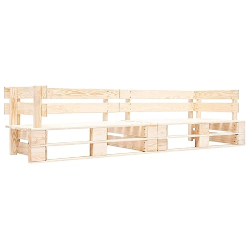 KLYEON Garten-Palettensofa 2-Sitzer Natur Holz Gartenmöbel von KLYEON