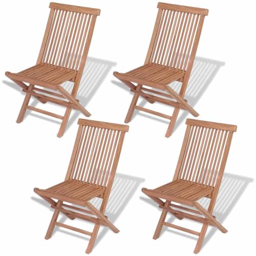 KLYEON Gartensitzmöbel Klappbare Gartenstühle 4 STK. Massivholz Teak KLYEON Gartensitzmöbel Klappbare Gartenstühle 4 STK. Massivholz Teak von KLYEON