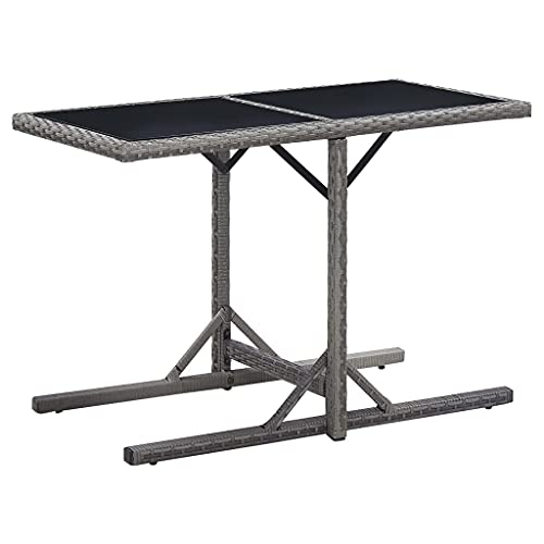 KLYEON Gartentisch Anthrazit 110×53×72 cm Glas und Poly Rattan Gartenmöbel Tische KLYEON Gartentisch Anthrazit 110×53×72 cm Glas und Poly Rattan Gartenmöbel Tische von KLYEON