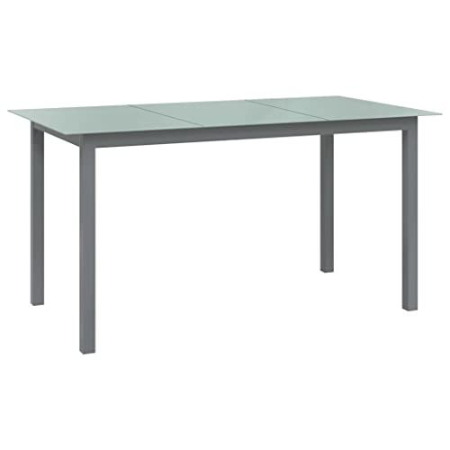 KLYEON Gartentisch Hellgrau 150x90x74 cm Aluminium und Glas Gartenmöbel Tische KLYEON Gartentisch Hellgrau 150x90x74 cm Aluminium und Glas Gartenmöbel Tische von KLYEON