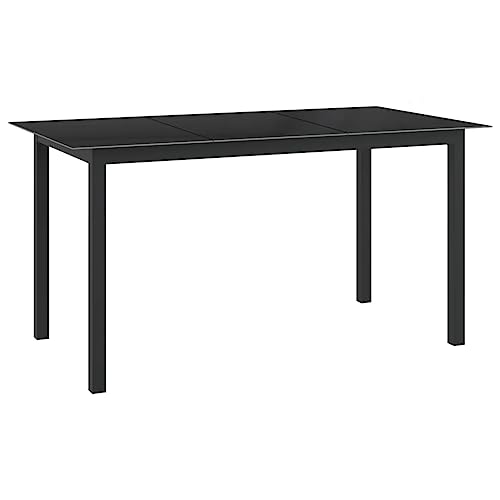 KLYEON Gartentisch Schwarz 150x90x74 cm Aluminium und Glas Gartenmöbel Tische KLYEON Gartentisch Schwarz 150x90x74 cm Aluminium und Glas Gartenmöbel Tische von KLYEON