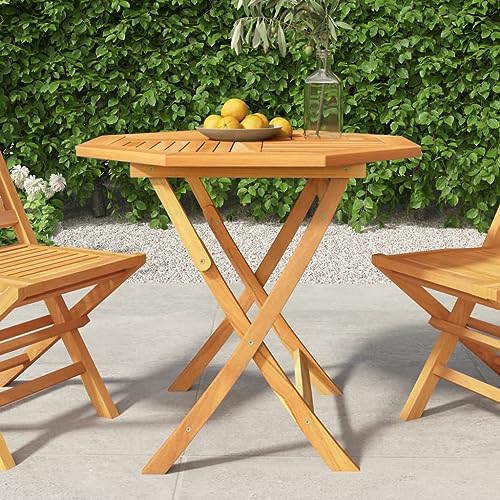 KLYEON Klappbarer Gartentisch 85x85x76 cm Teak Massivholz Gartenmöbel Tische von KLYEON