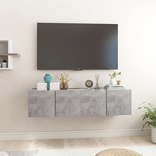 KLYEON TV-Hängeschränke 2 STK. Betongrau Montage Wohnzimmermöbel Holz for Tagungsraum 60x30x30 cm KLYEON TV-Hängeschränke 2 STK. Betongrau Montage Wohnzimmermöbel Holz for Tagungsraum 60x30x30 cm von KLYEON