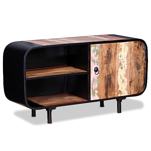 KLYEON TV-Schrank Altholz Modernes Design TV Möbel Mediamöbel for Schlafzimmer 90x30x48 cm von KLYEON