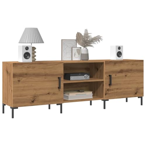 KLYEON TV-Schrank Artisan-Eiche viel Stauraum Wohnwand mit Stauraum Fernsehschrank for Multimedia-Center 150x30x50 cm Holzwerkstoff von KLYEON