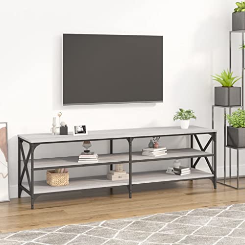 KLYEON TV-Schrank Grau Sonoma MultimediaGeräte Wohnraum Wandhalterung for Hotel 160x40x50 cm Holzwerkstoff von KLYEON