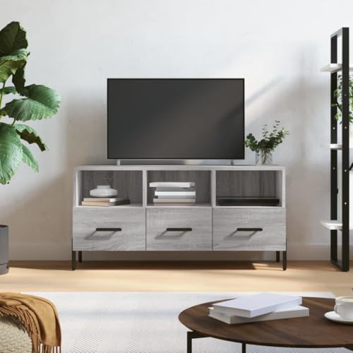 KLYEON TV-Schrank Grau Sonoma Robust Wohnzimmermöbel Modernes Design for Hotel 102x36x50 cm Holzwerkstoff von KLYEON