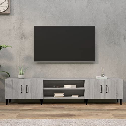 KLYEON TV-Schrank Grau Sonoma Wohnzimmer Modernes Design Stauraum for Hotel 180x31,5x40 cm Holzwerkstoff von KLYEON