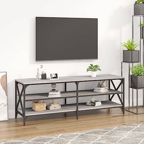 KLYEON TV-Schrank Grau Sonoma Wohnzimmer Wohnzimmermöbel viel Stauraum for Hotel 140x40x50 cm Holzwerkstoff von KLYEON