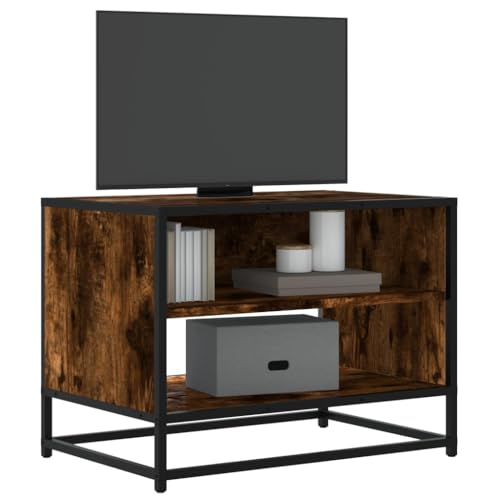 KLYEON TV-Schrank Räuchereiche MultimediaGeräte TV Schrank SonomaEiche for Multimedia-Center 61x40x46 cm Holzwerkstoff und Metall von KLYEON