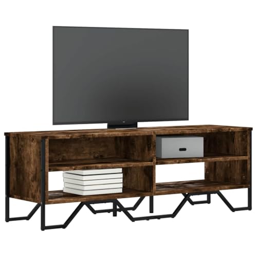 KLYEON TV-Schrank Räuchereiche TV Möbel Wohnwand mit Stauraum Wandregal for Multimedia-Center 122x34x41 cm Holzwerkstoff von KLYEON