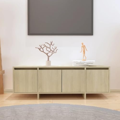 KLYEON TV-Schrank Sonoma-Eiche Betongrau Wohnzimmermöbel Wohnzimmer for Wohnzimmer 120x30x40,5 cm Holzwerkstoff von KLYEON