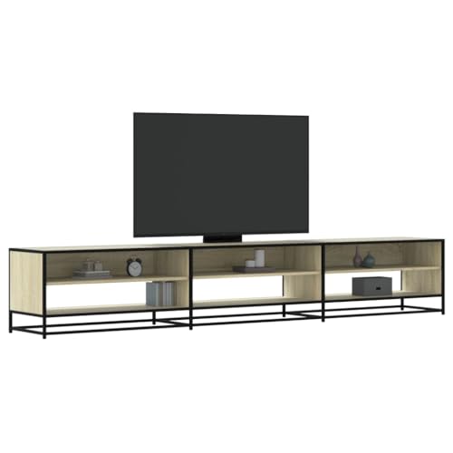 KLYEON TV-Schrank Sonoma-Eiche Dekoration einfache Montage Stauraum for Wohnzimmer 270x40x46 cm Holzwerkstoff von KLYEON