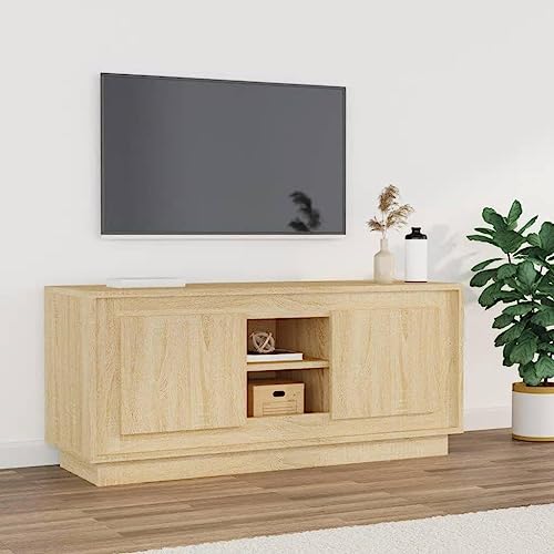 KLYEON TV-Schrank Sonoma-Eiche TVUntersetzer Dekoration Regalsystem for Schlafzimmer 102x35x45 cm Holzwerkstoff von KLYEON