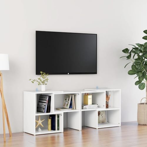 KLYEON TV-Schrank Weiß Modernes Design viel Stauraum Wohnraum for Hotel 104x30x52 cm Holzwerkstoff von KLYEON