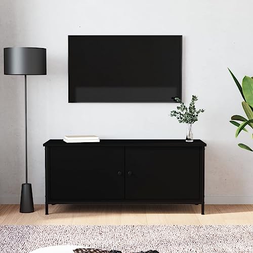 KLYEON TV-Schrank mit Türen Schwarz weiß Wohnraum viel Stauraum for Multimedia-Center 102x35x45 cm Holzwerkstoff KLYEON TV-Schrank mit Türen Schwarz weiß Wohnraum viel Stauraum for Multimedia-Center 102x35x45 cm Holzwerkstoff von KLYEON