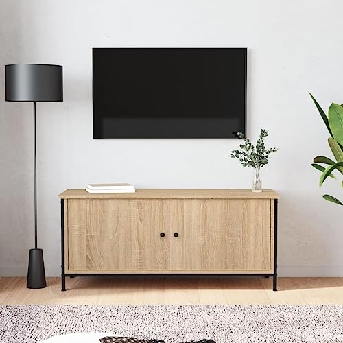 KLYEON TV-Schrank mit Türen Sonoma-Eiche Stauraum viel Stauraum Wohnzimmer Möbel for Schlafzimmer 102x35x45 cm Holzwerkstoff KLYEON TV-Schrank mit Türen Sonoma-Eiche Stauraum viel Stauraum Wohnzimmer Möbel for Schlafzimmer 102x35x45 cm Holzwerkstoff von KLYEON