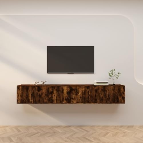 KLYEON TV-Wandschränke 3 STK. Räuchereiche Stauraum Wandregal Wohnzimmermöbel for Schlafzimmer 80x34,5x40 cm KLYEON TV-Wandschränke 3 STK. Räuchereiche Stauraum Wandregal Wohnzimmermöbel for Schlafzimmer 80x34,5x40 cm von KLYEON