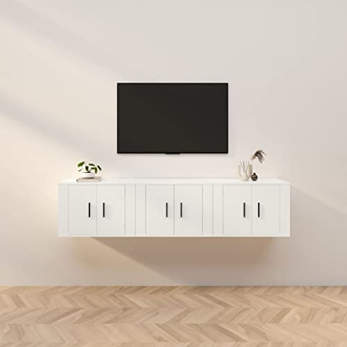 KLYEON TV-Wandschränke 3 STK. Weiß Stauraum viel Stauraum aus Holz for Tagungsraum 57x34,5x40 cm KLYEON TV-Wandschränke 3 STK. Weiß Stauraum viel Stauraum aus Holz for Tagungsraum 57x34,5x40 cm von KLYEON