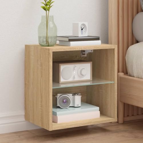 KLYEON Wand-Nachttisch mit LED-Leuchten Sonoma-Eiche Sonoma Eiche TVSchrank stabil for Multimedia-Center KLYEON Wand-Nachttisch mit LED-Leuchten Sonoma-Eiche Sonoma Eiche TVSchrank stabil for Multimedia-Center von KLYEON