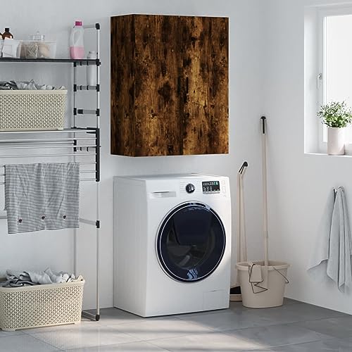 KLYEON Wandschrank Räuchereiche 69,5x34x90 cm,Vielseitiges WandschwebeKommode mit Stauraum für Wohnund Arbeitsbereich Diele & Flur Möbel von KLYEON