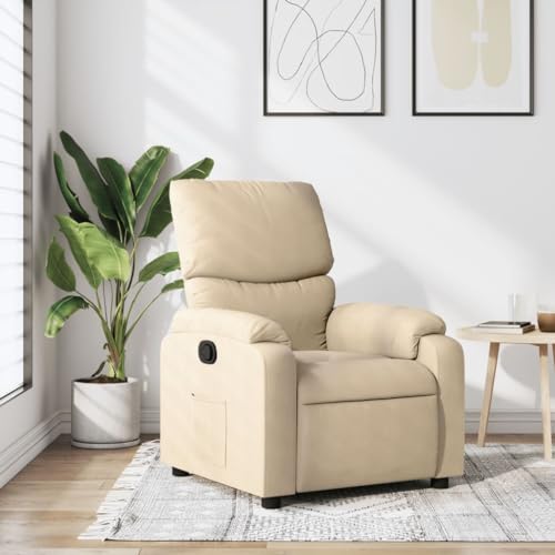 Lounge-Sessel, Sessel, Liegestühle for Erwachsene, weicher Stuhl, bequemer Liegestuhl for moderne Wohnzimmer, Stabilität for Büro-Entspannung, bodenfreundlich ( Color : Creme , Size : 75 x 99 x 99 cm von KLYEON