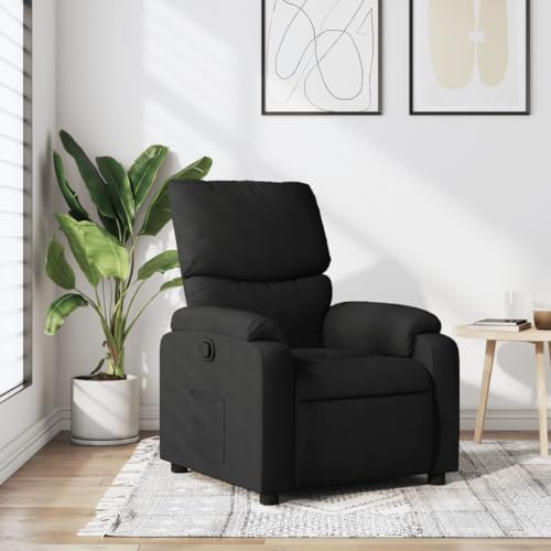 Lounge-Sessel, Sessel, Liegestühle for Erwachsene, weicher Stuhl, bequemer Liegestuhl for moderne Wohnzimmer, Stabilität for Büro-Entspannung, bodenfreundlich ( Color : Schwarz , Size : 75 x 99 x 99 c von KLYEON