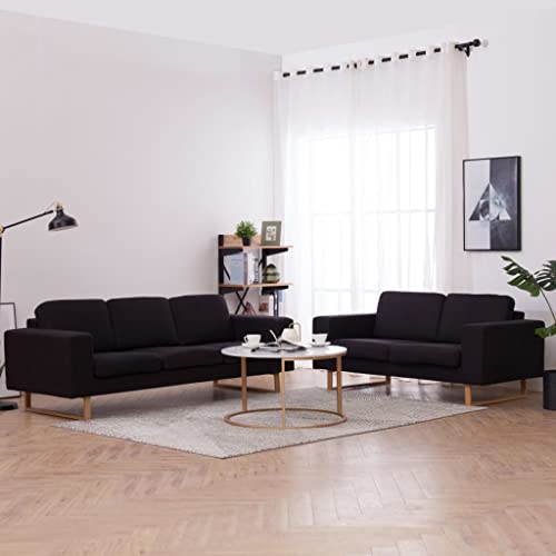 Sofa-Sofas for das Wohnzimmer, vielseitige Sitz- und Schlaflösung, Sofa im Wohnzimmer, pflegeleichte Polstersitzlösung for mühelosen Tag und Nacht ( Color : Schwarz 2-Sitzer+3-Sitzer , Size : 156 x 82 von KLYEON