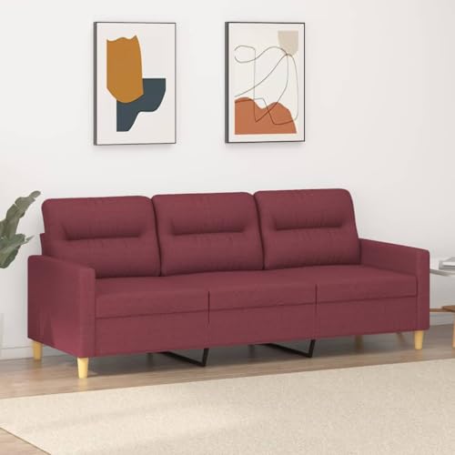 Sofagarnituren for Wohnzimmer, Sofa, Couch, bequeme Sitz- und Schlaflösung, stabiler Rahmen, umwandelbare Couch, vielseitige Funktionalität, platzsparendes Design, leicht zu reinigen ( Color : Weinrot von KLYEON