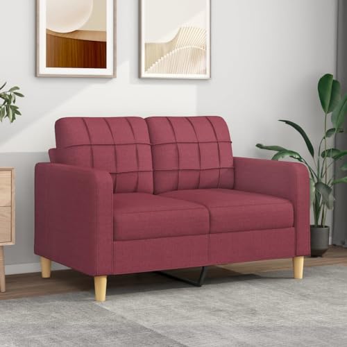 Sofagarnituren for das Wohnzimmer, Sofa, vielseitige Sitz- und Schlaflösung, auffällige multifunktionale Couch, praktische Kissen, Plüschsitze, vielseitige Funktionalität für (Color : Weinrot, Size von KLYEON