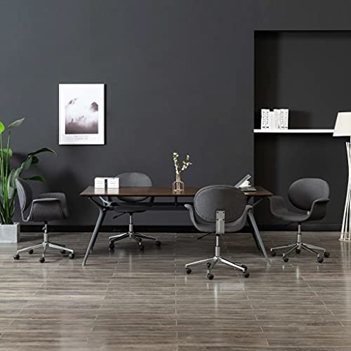 Stühle for Tisch, Stuhl, Esszimmertisch, robust, schaukelnd, mit bequemer Rückenlehne, Küchenstühle, lässiges Zusammentreffen ( Color : Dunkelgrau 4 Stk , Size : 67 x 62 x (80-87.5) cm (B x T x H) ) von KLYEON