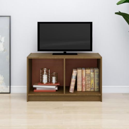 TV-Schrank Honigbraun stabil TVSchrank Wandmontage for Tagungsraum 70x33x42 cm Massivholz Kiefer von KLYEON