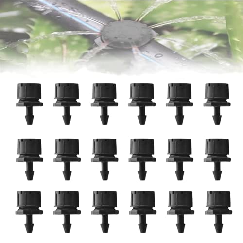 KLYNGTSK 100 Stück Micro Bewässerung Tropfer Garten Bewässerungstropfer Tropfbewässerung Verstellbare 8 Loch Bewässerung Sprinkler Garten Micro Dripper Kunststoff Bewässerungssystem für Garten Rasen von KLYNGTSK