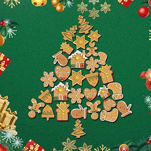 KLYNGTSK 30 Stück Weihnachten Kunstharz Miniatur Weihnachten Lebkuchenmann Deko Weihnachten Miniatur Ornamente Weihnachten Keks Ornamente Mini Harz Weihnachtsschmuck für DIY Weihnachten Gesche von KLYNGTSK