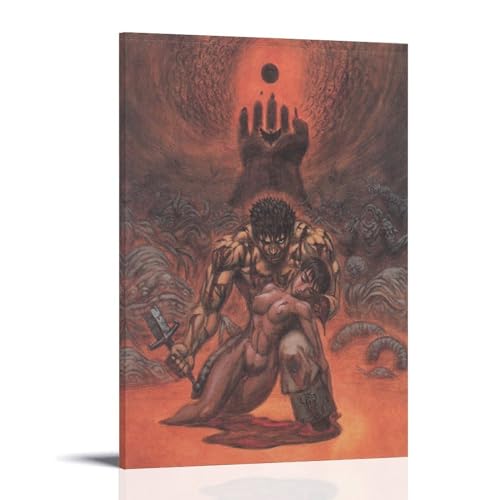 KLYTRD Berserk-Poster, dekoratives Gemälde, Leinwand, Wandposter und Kunstdruck, moderne Familienschlafzimmer-Dekoration, Poster, 60 x 90 cm von KLYTRD